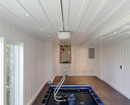 Ceiling Lift Project: Surehands body support and motor over pool