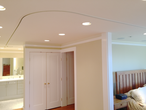 Ceiling Lift Project: Surehands track system installed in bedroom ceiling drywall